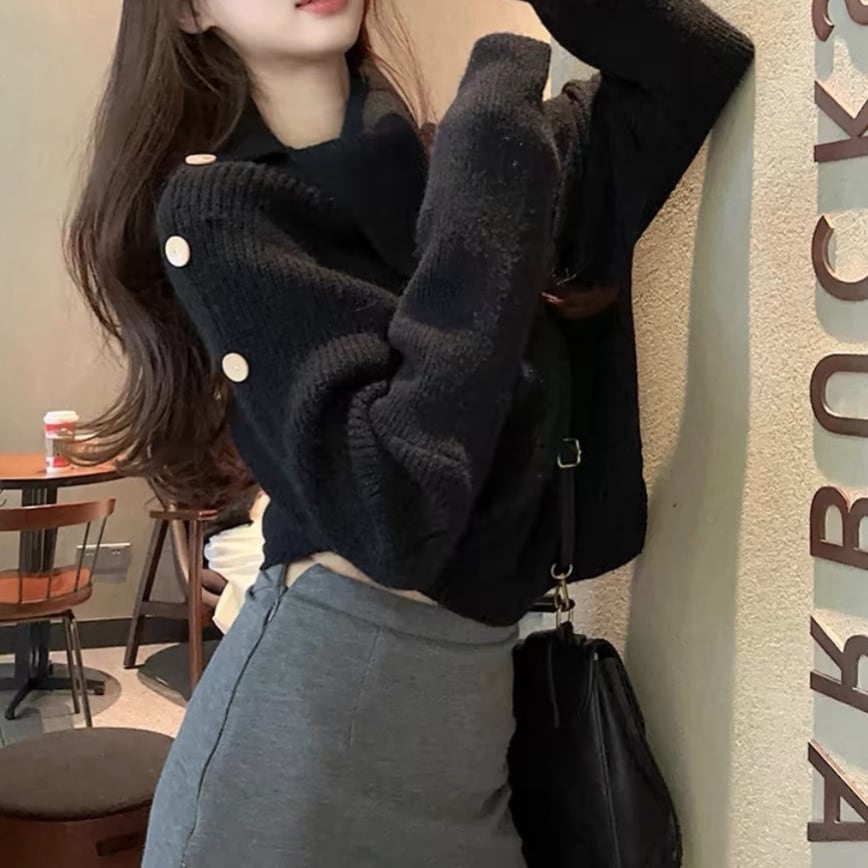 【tops】イレギュラーニットセーター　M26477