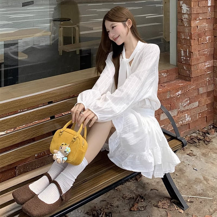 【dress】イレヘムフレアワンピース Q8095