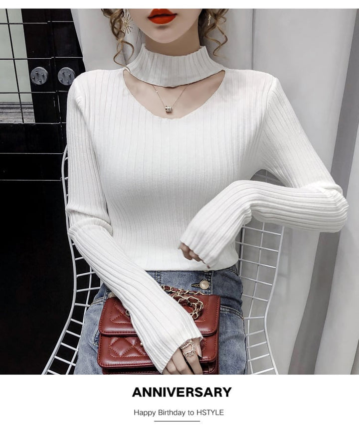 【tops】カットワークニットトップス　M27003