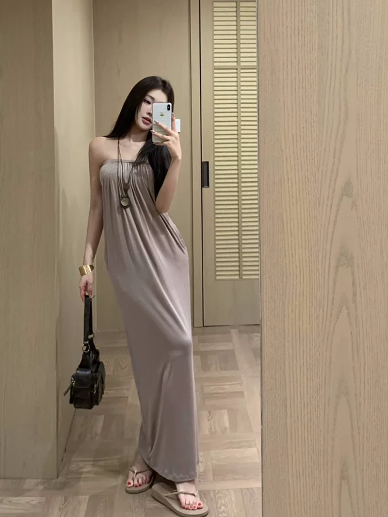 【dress】ロングチューブドレス Q8614