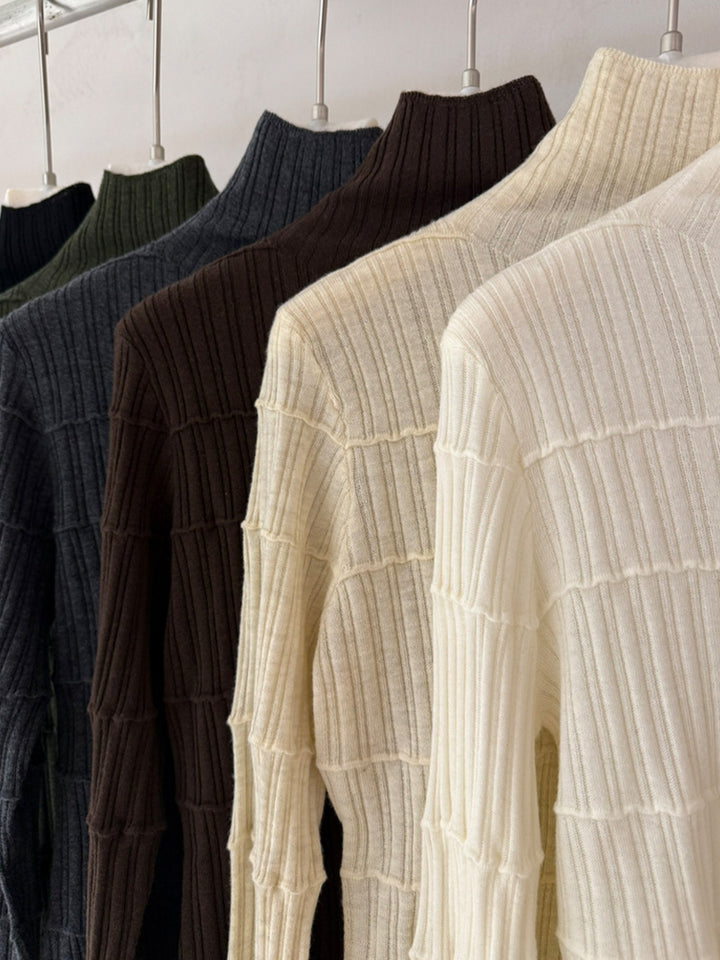 【tops】ハイネックニットトップス Q9161
