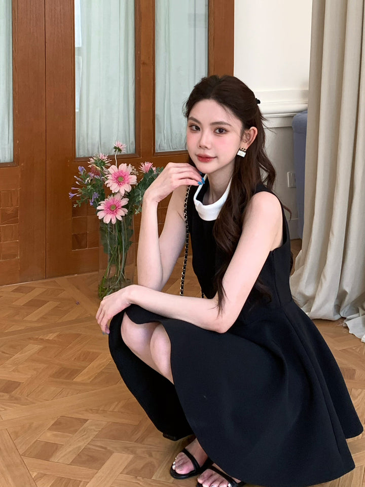 【dress】ノースリーブAラインワンピース Q8702