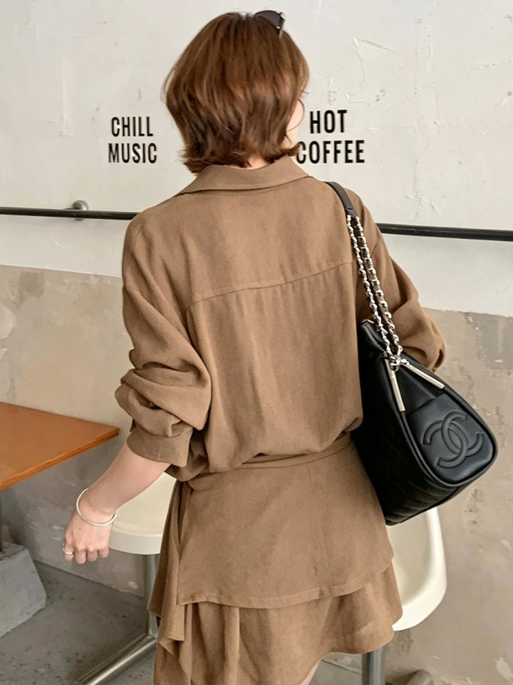 【tops】お尻カバー付きシャツ Q9040