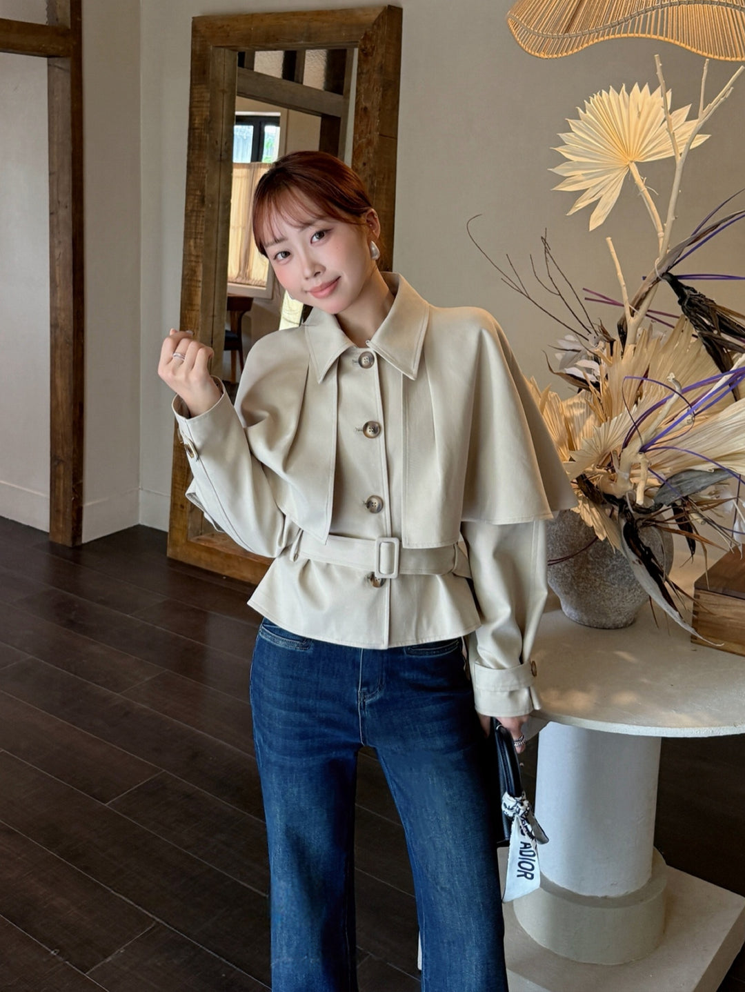 【outer】2色展開ショートコート Q8987