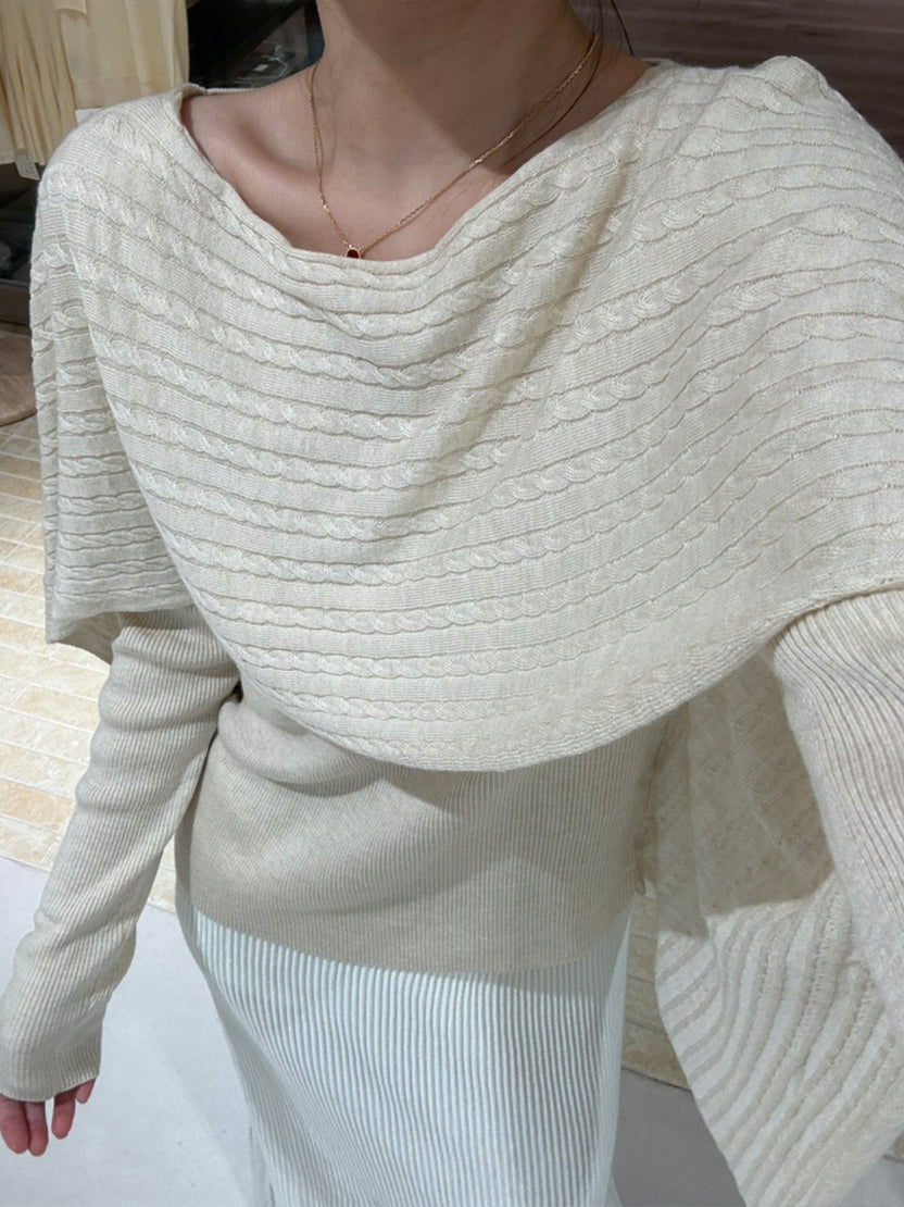 【tops】5色展開ニットトップス Q9135
