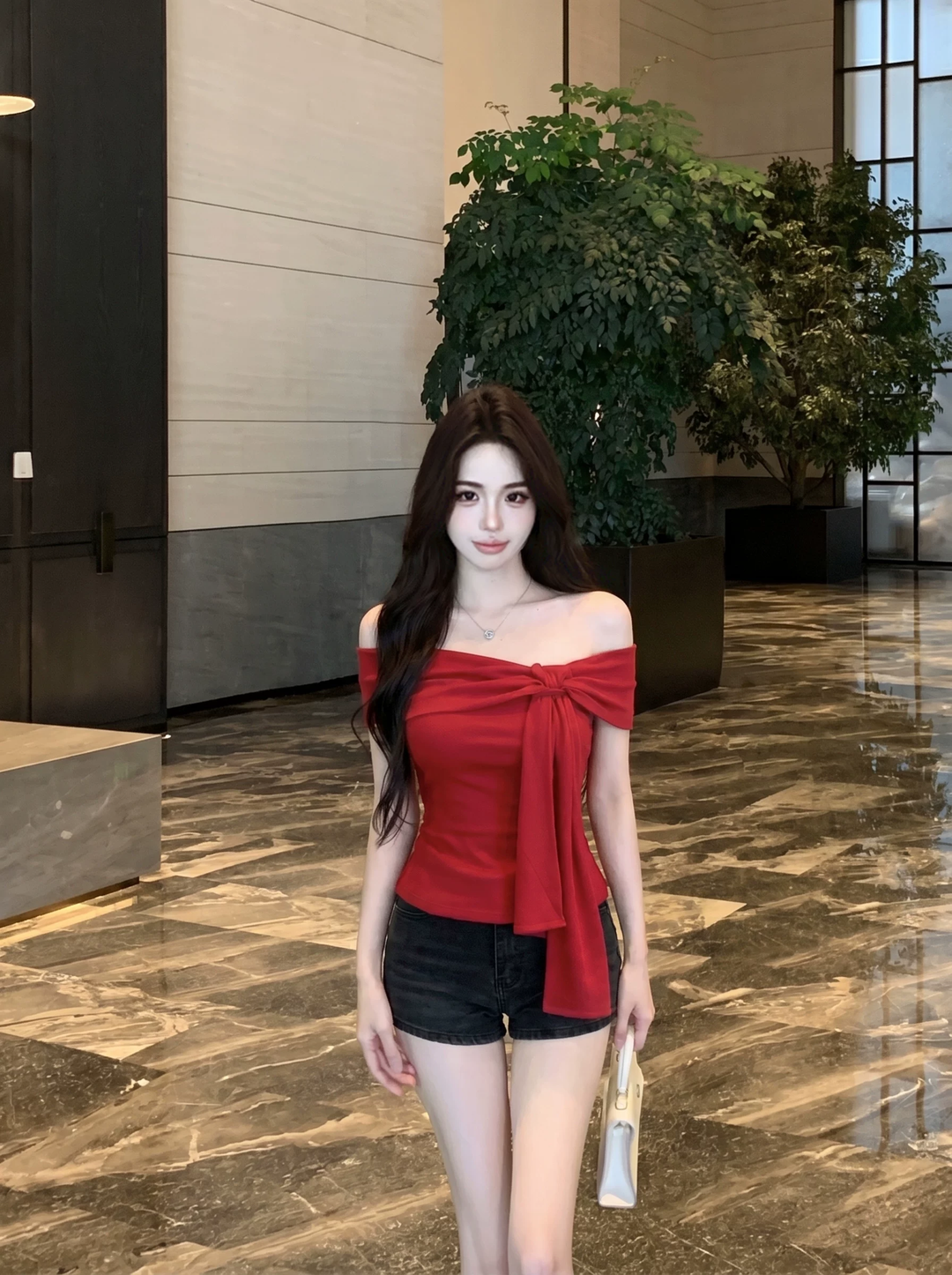 【tops】オフショルダートップス Q8557