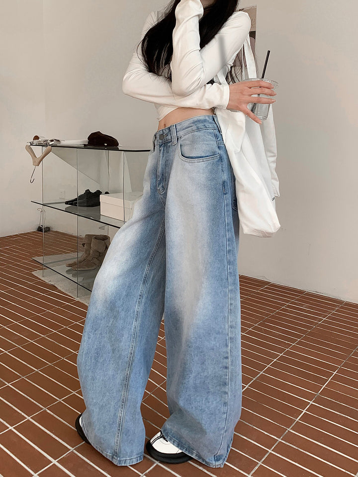 【bottoms】デニムワイドパンツ　M29496