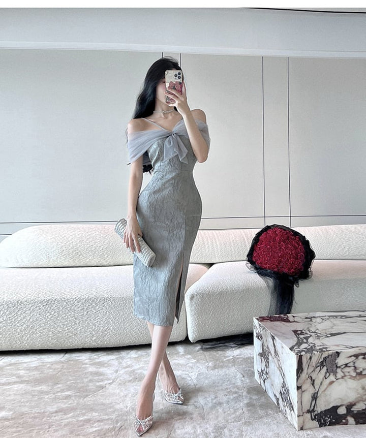 【dress】高級感 chicエレガントデートワンピースオシャレ　M17063
