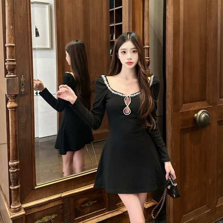 【dress】ビジューデートワンピース　M28419