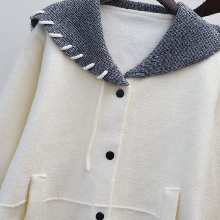 【outer】Vネックニットカーディガン Q7259