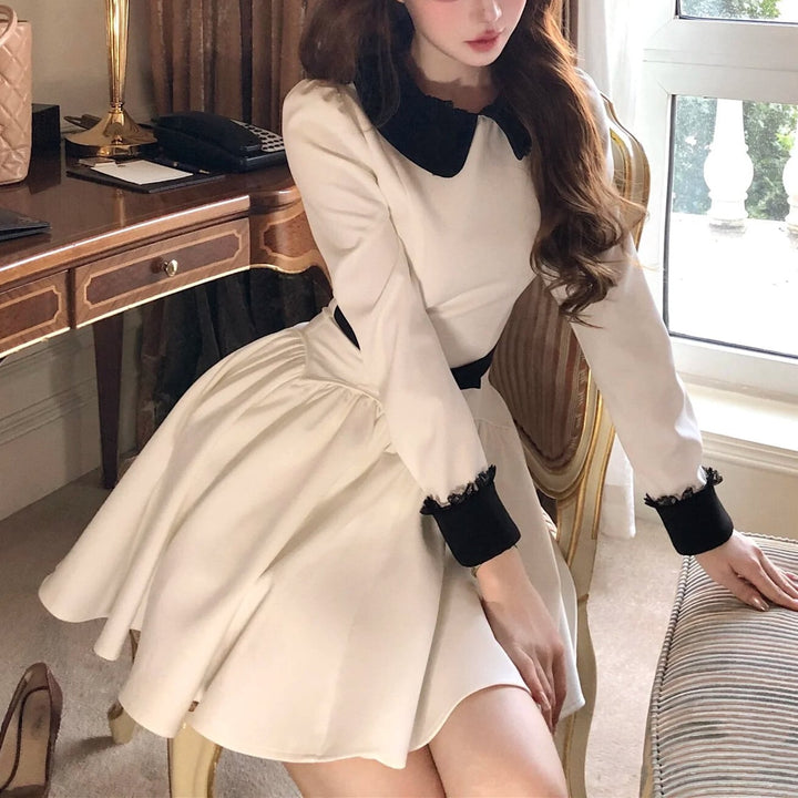 【dress】リボンベルトロングワンピース＆ミニワンピース　N3347