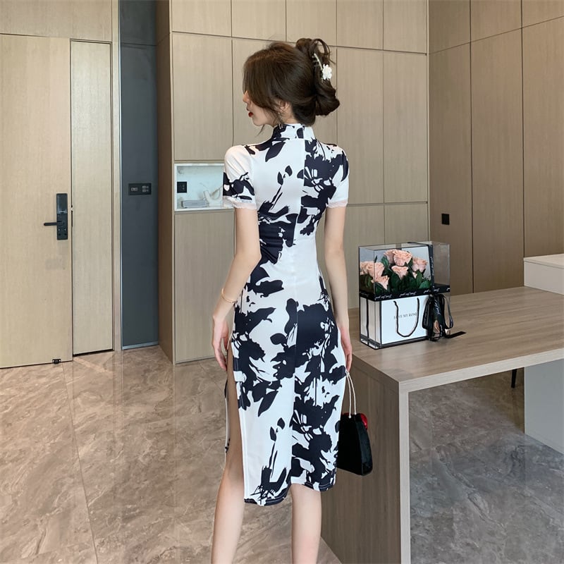 【dress】女性力を高める～プリントデートワンピース　M17192