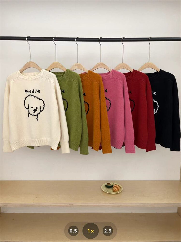 【tops】刺繍ニットセーター　M27249