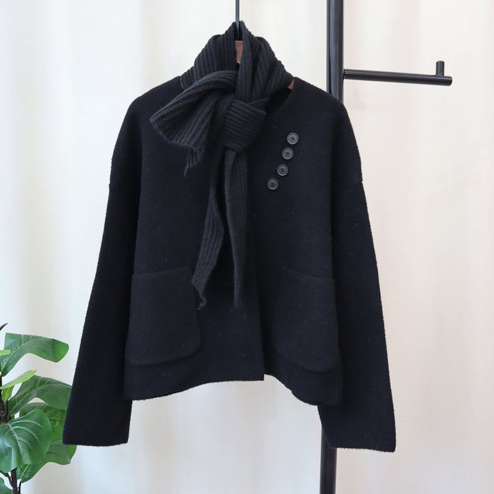 【outer】ラシャ生地ニットカーデ　M27606