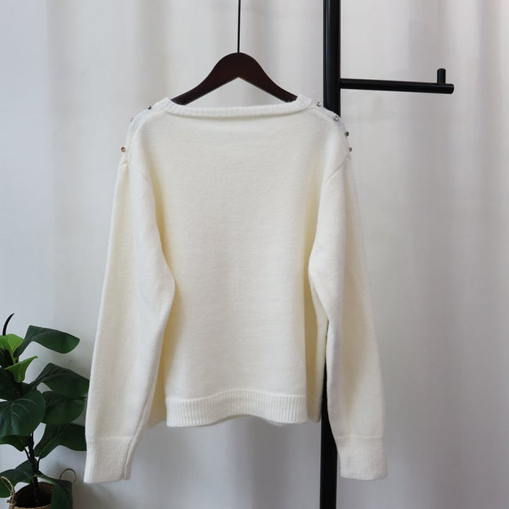 【outer】ビジューニットカーデ　M26533