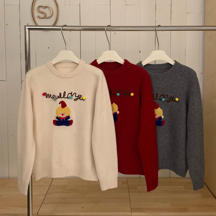 【tops】クルーネックニットセーター　M28729