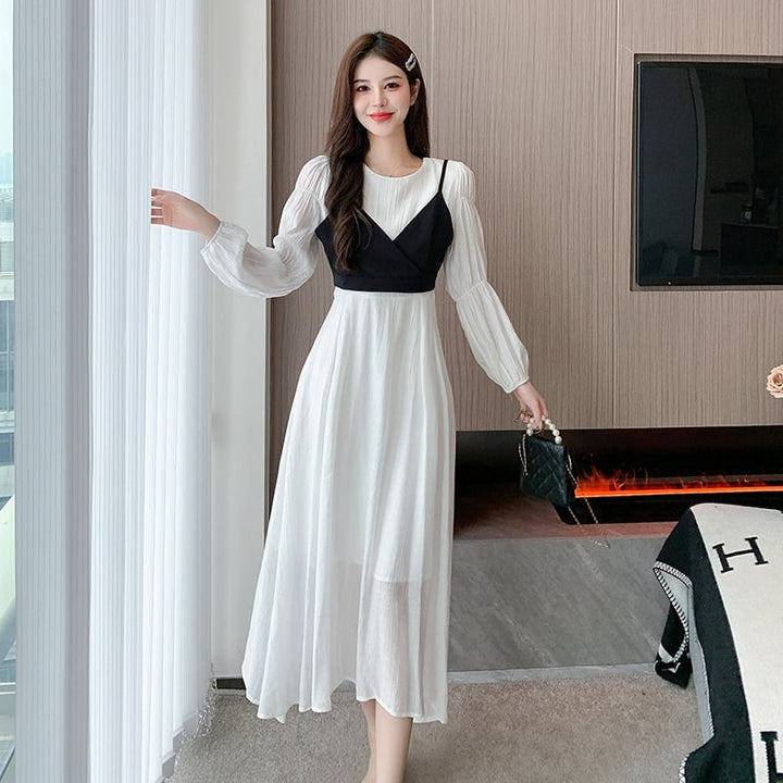 【dress】絶対欲しい エレガント切り替えデートワンピース　M17291