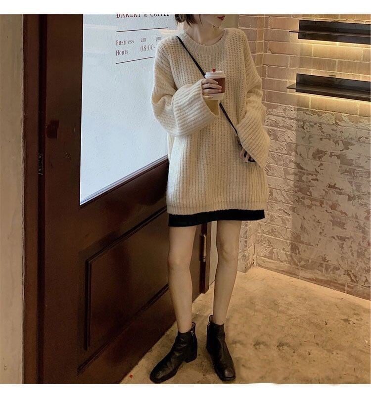 【tops】クルーネックニットセーター　M18398