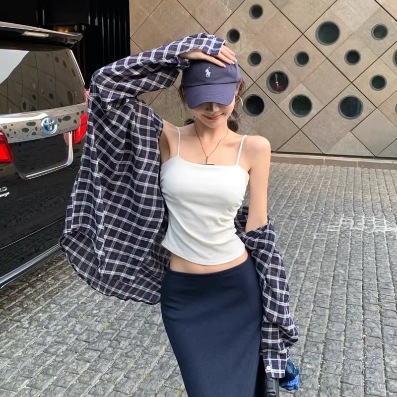 【tops】チェック柄シャツ Q8266