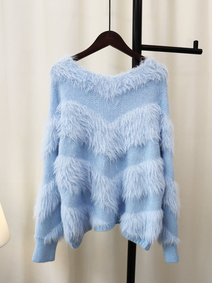 【tops】フェザーニットセーター　M18071