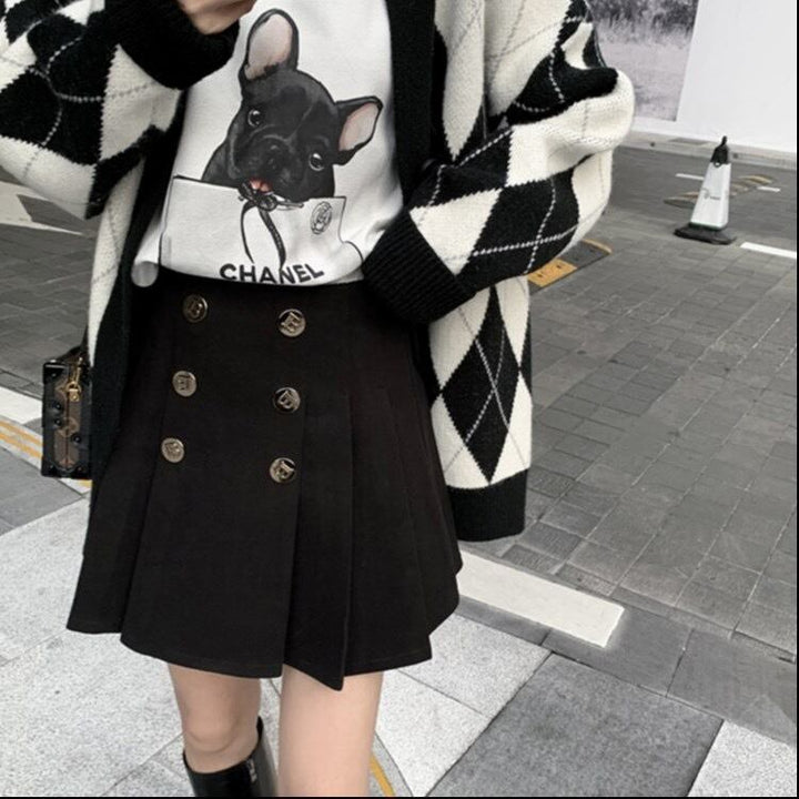 【outer】ダイヤモンドニットカーデ　M19038