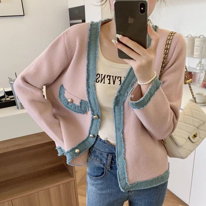 【outer】ドッキングニットカーデ　M18401