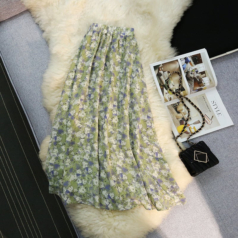【bottoms】プリントスカート　M23940