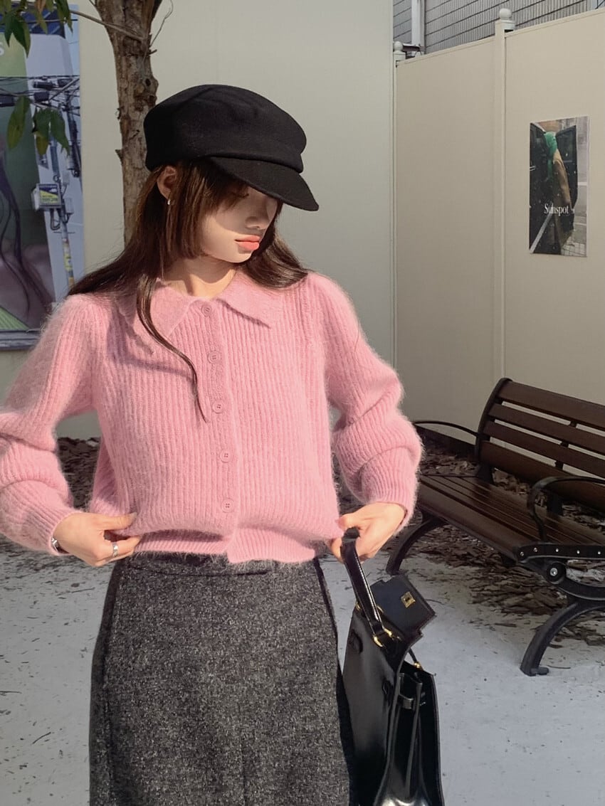 【outer】無地ニットカーデ　M26663
