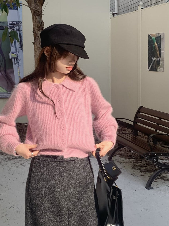【outer】無地ニットカーデ　M26663