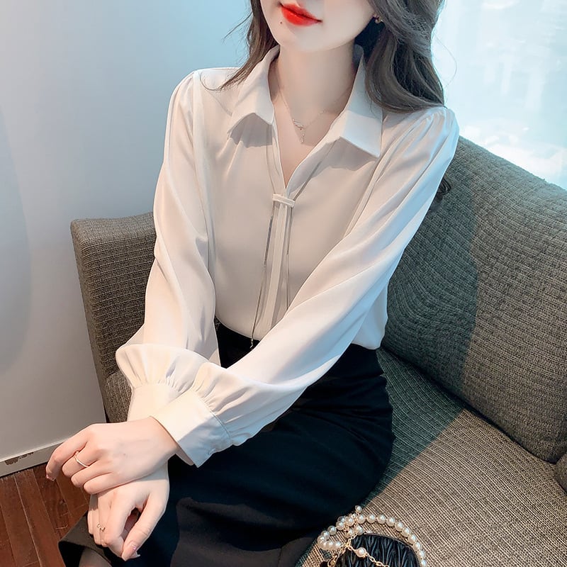 【tops】早い者勝ちOL、通勤シャツトップスゆったり　M17060
