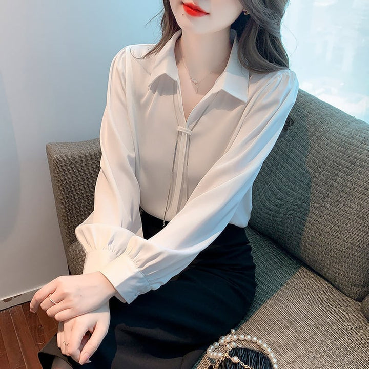 【tops】早い者勝ちOL、通勤シャツトップスゆったり　M17060