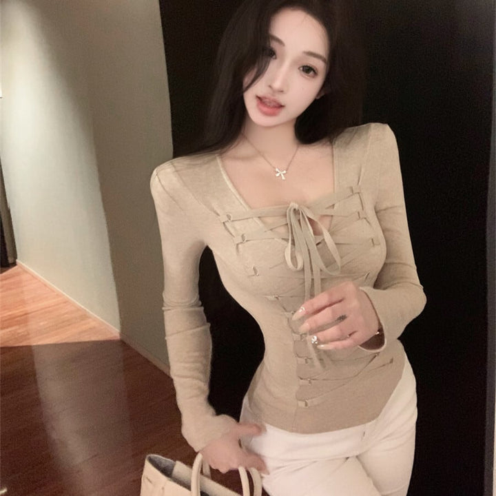 【tops】クロスストラップトップス　M29455