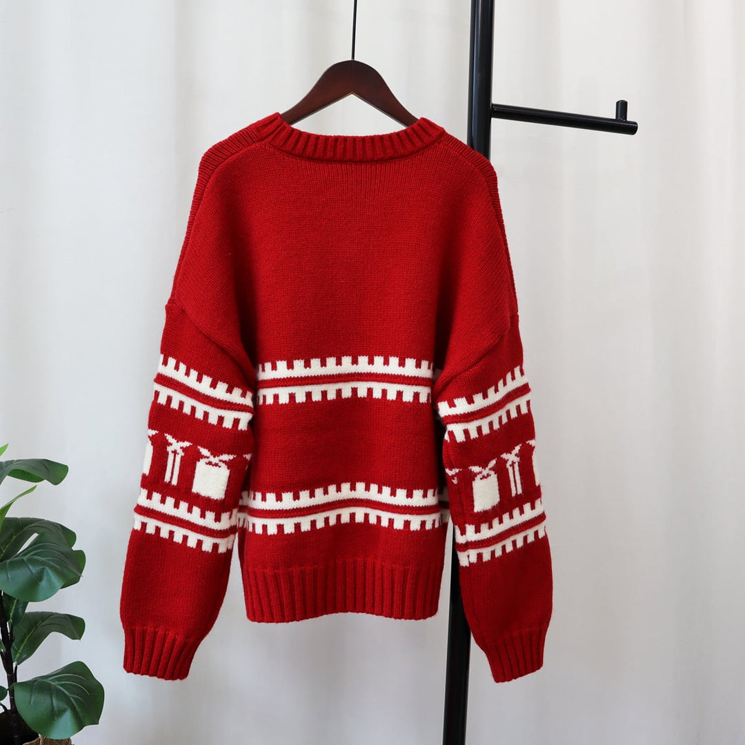 【tops】クルーネックニットセーター　M18342