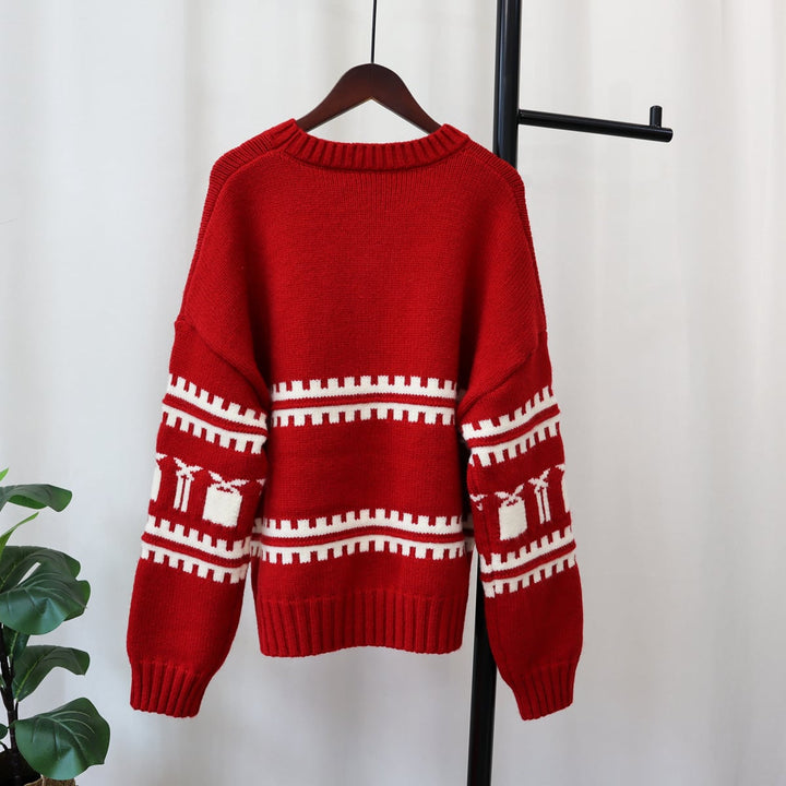 【tops】クルーネックニットセーター　M18342