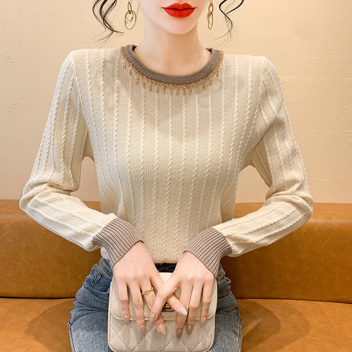 【tops】クルーネックニットトップス　M27423