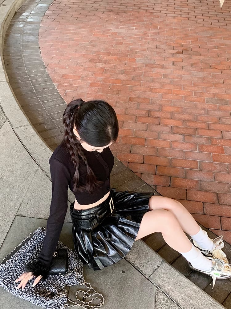 【outer】袖ファーニットカーデ　M18079