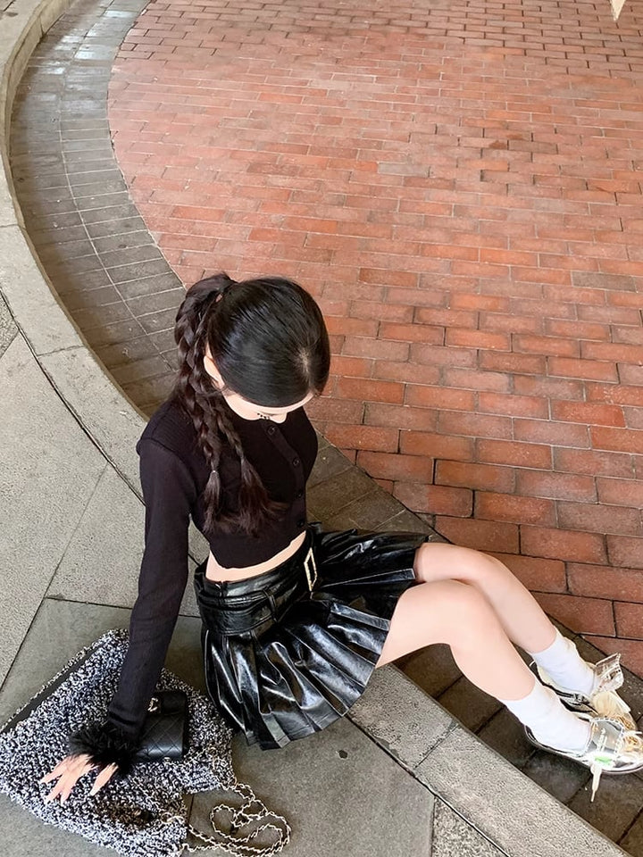 【outer】袖ファーニットカーデ　M18079