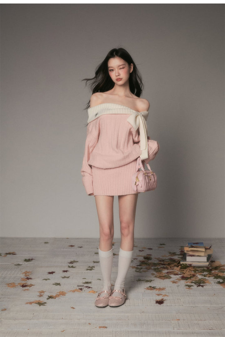 【dress】オフショルリボンミニワンピース　N3482
