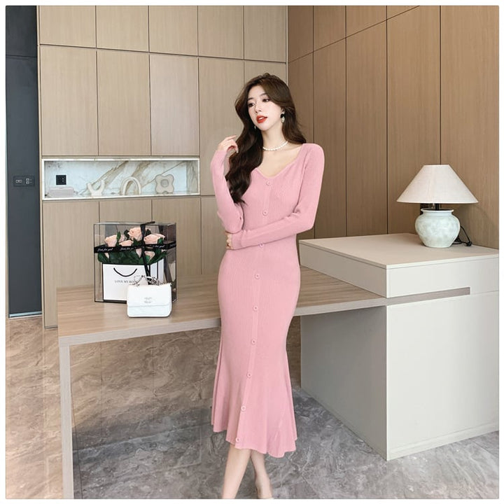 【dress】マーメイドニットワンピース　M28242