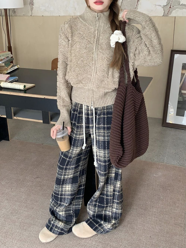 【outer】ファスナーニットカーデ　M26913