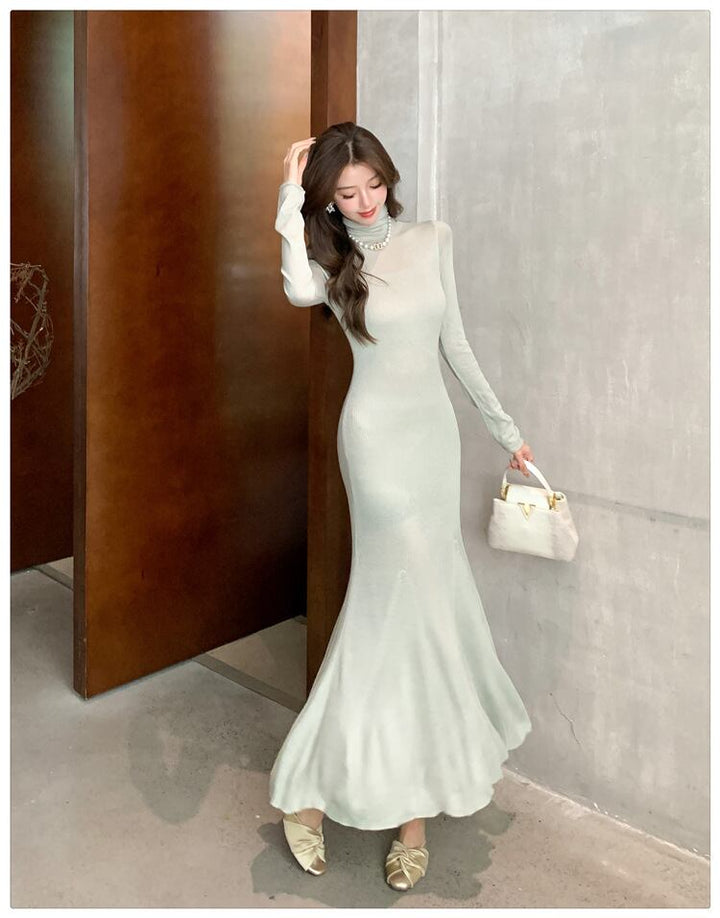 【dress】ハイネックニットワンピース　M28304
