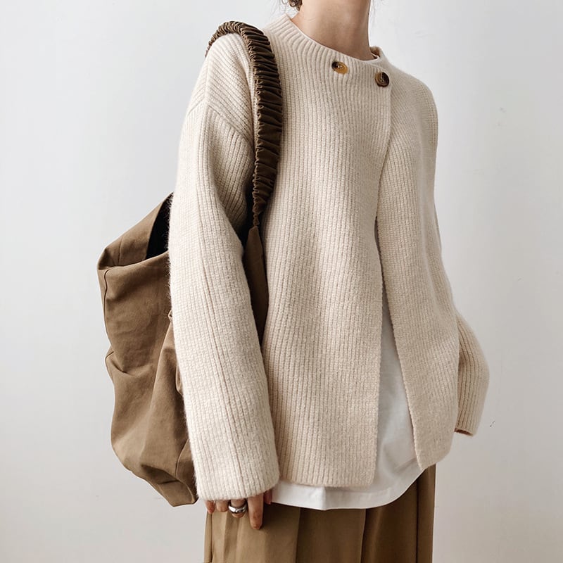 【outer】無地ボタンニットカーディガン　M17846