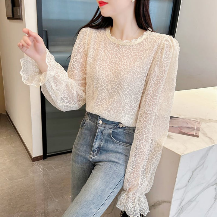 【tops】レースシャツトップス　M20983