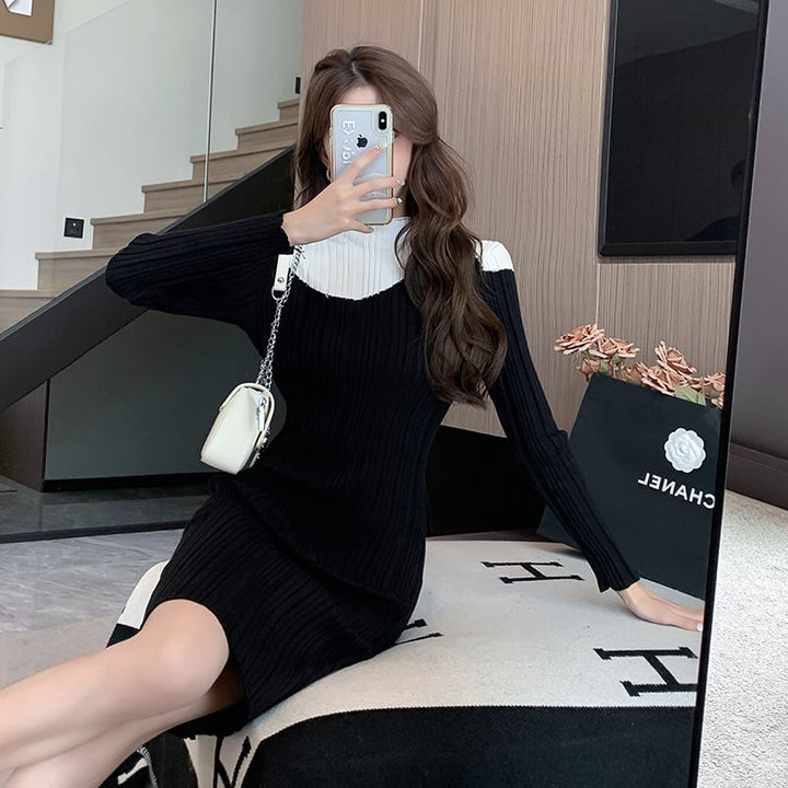 【dress】人気アイテム ! ニットワンピース人気デザイン　M17601