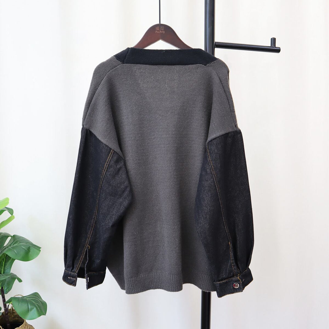 【outer】ドッキングニットカーデ　M18952