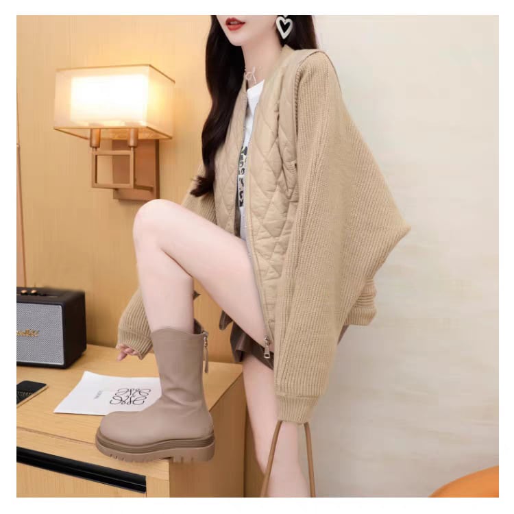 【outer】切り替えニットカーデ　M27024