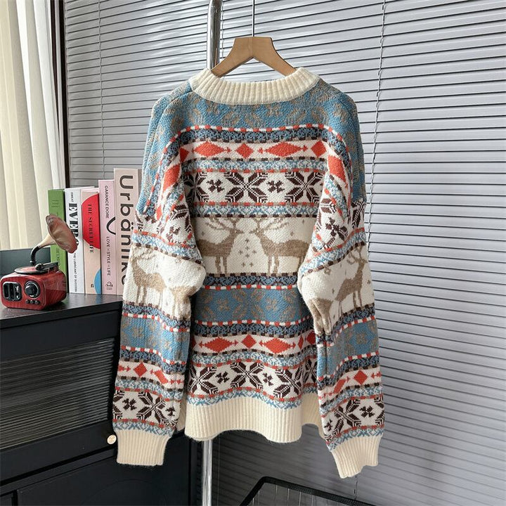 【tops】クルーネックニットセーター　M18559