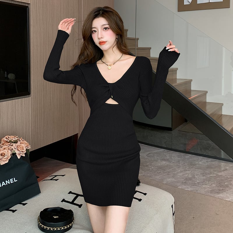 【dress】カットワーク2WAYニットワンピース　M17947