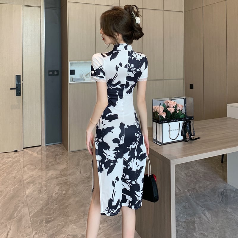 【dress】女性力を高める～プリントデートワンピース　M17192