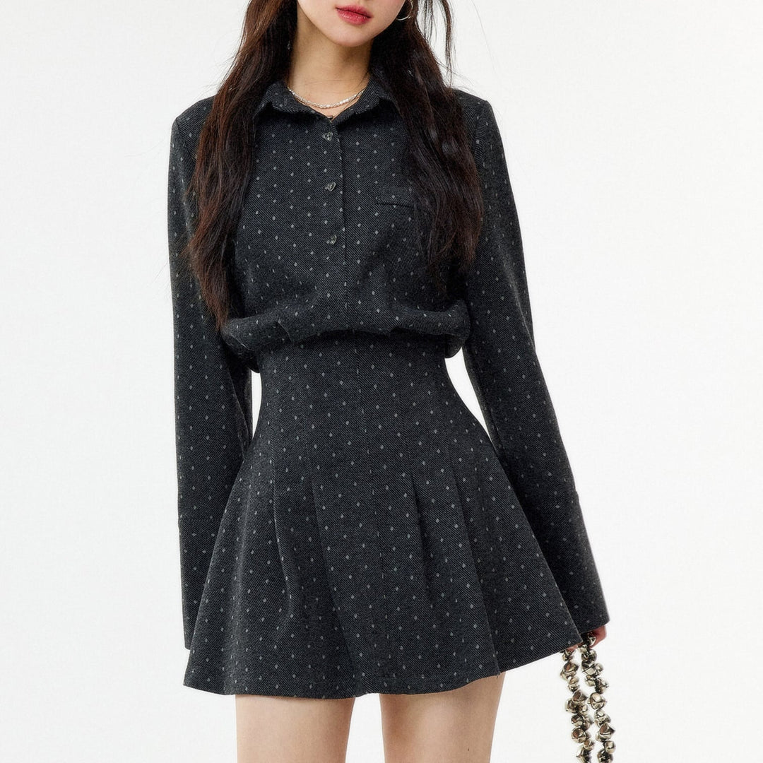 【dress】ドット柄ミニワンピース　N3483